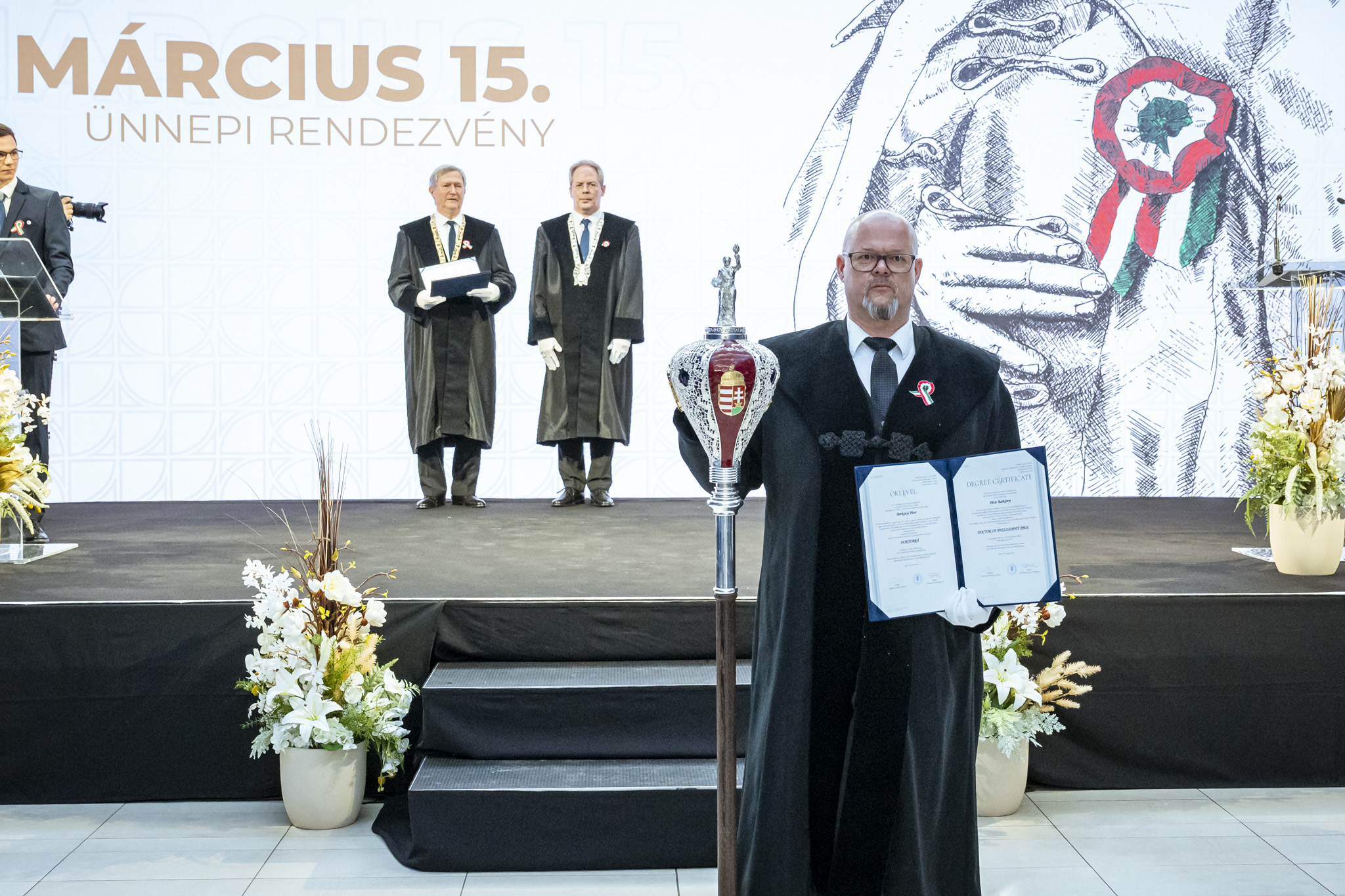 Doctoral gallery: The ceremony was completed by the conferral of doctoral degrees (Photo: András Adorján, Gergely Nagy / Széchenyi István University)